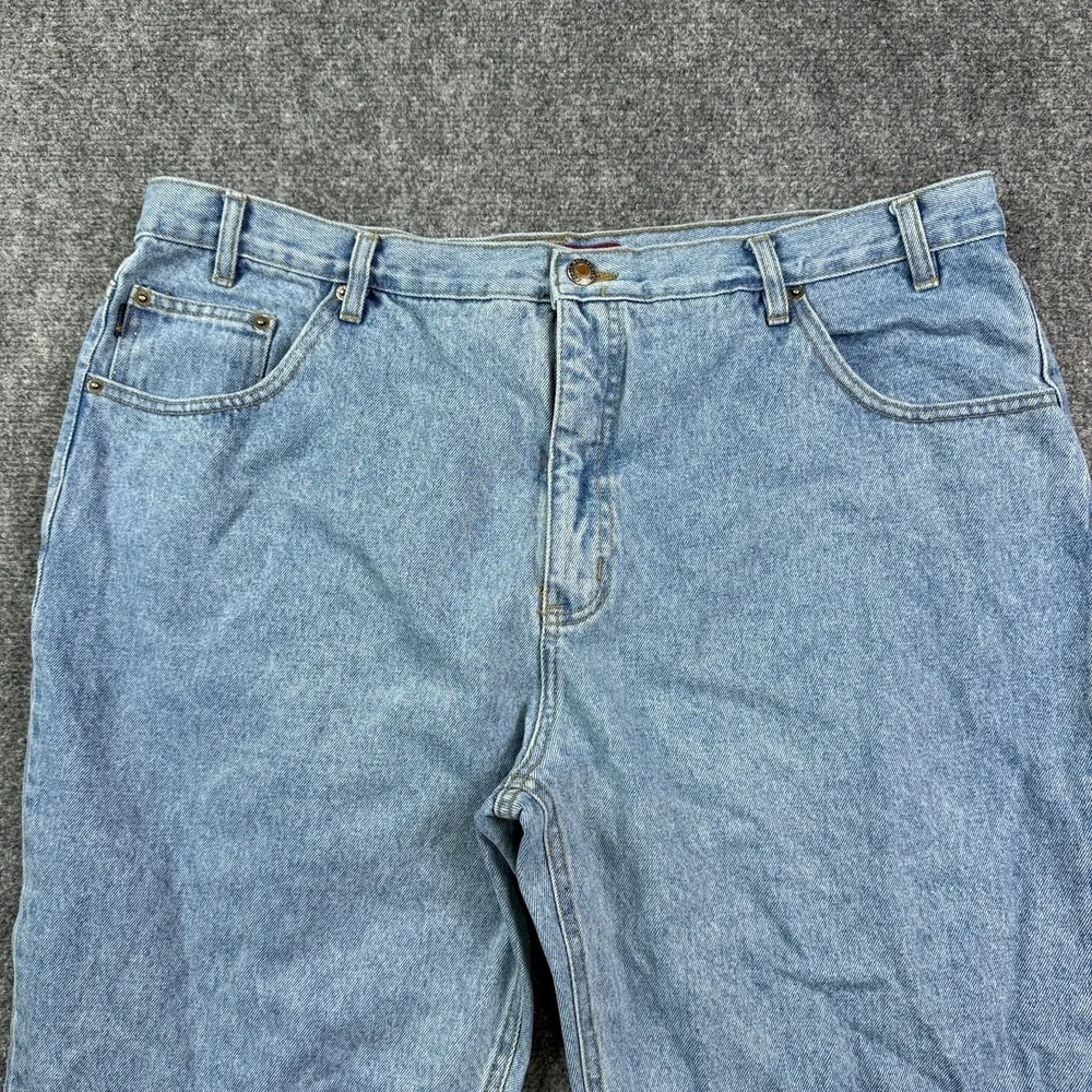 Vintage Bugle Boy 740 Relaxed Fit Jeans Mens 44x30 Light Wash Denim 90s Baggy